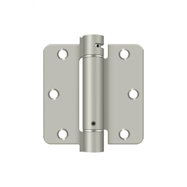 Deltana - 3-1/2" x 3-1/2" x 1/4" Spring Hinge - Satin Nickel