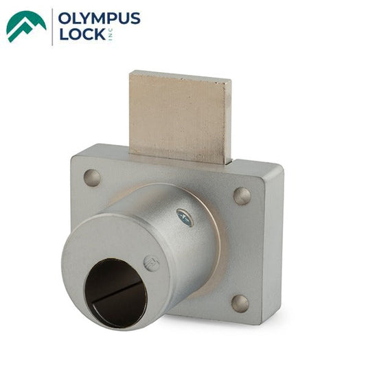 Olympus - 800LC - Cabinet Drawer Deadbolt Lock - Less Cylinder - Schlage Cylinder Compatible - Optional Cylinder Length - Satin Chrome - Grade 1