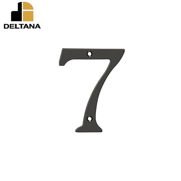 Deltana - 4" Numbers - Solid Brass - Optional Finish