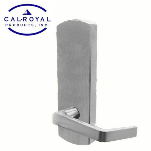 Cal-Royal - Rigid Lever Escutcheon - 2-3/4 " Backset - 7700 Series Exit Device Trim - Privacy - Satin Chrome - Grade 1