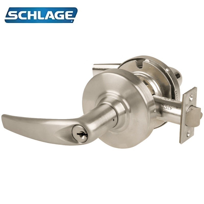 Schlage - ND80PD - Electrified Cylindrical lock - Storeroom - Athens Lever - Non-Handed - Satin Nickel - Grade 1