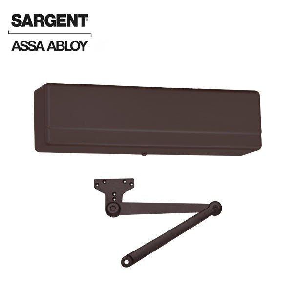 Sargent - 1431 - Powerglide Door Closer - Heavy Duty Parallel Arm - Adjustable Size 1-6 - Plastic Cover - Dark Oxidized Satin Bronze - Fire Rated - Grade 1