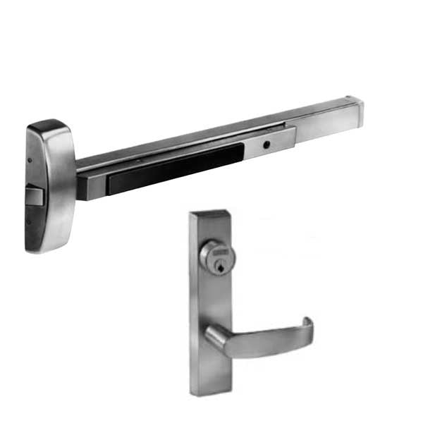 Sargent - 8813 - Exit Device with Trim Lever - 36" - Satin Stainless Steel - Grade 1