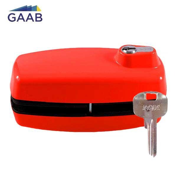 GAAB - T180 - Tempered Frameless Glass Door Lock - Reversible - 10 -12mm Doors - YALE Keyway - Red
