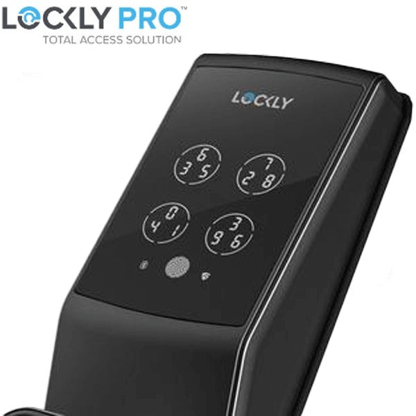 Lockly - PGD829AFSG - Secure Lux - Mortise Smart Lock - Fingerprint Reader - RFID Card - Bluetooth App Controlled - Space Grey
