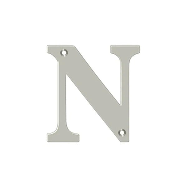 Deltana - 4" Residential Letter N - Brushed Nickel