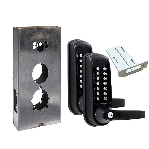 CodeLocks - CL610 Gate Box Kit - Mechanical Lock - Heavy Duty - Tubular Latchbolt Gate Box Kit - Double Sided - Optional Finish - Grade 2