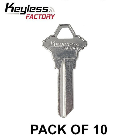 SC1-N Nickel Finish Schlage Key Blanks (10 PACK) (AFTERMARKET)