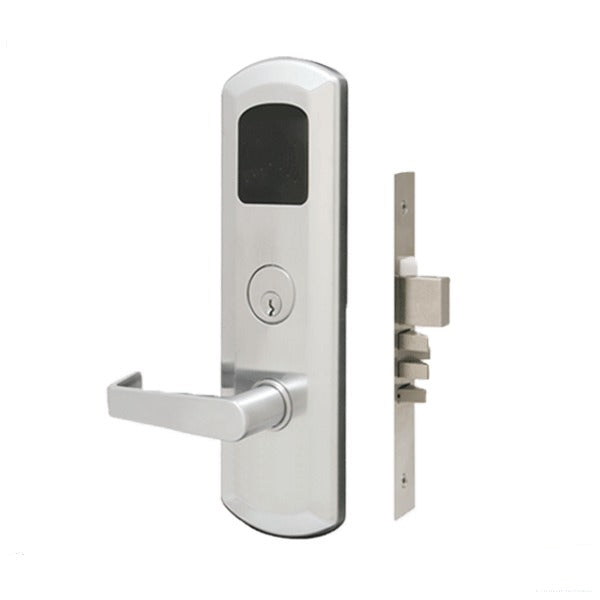 TownSteel - E-Kontos 1B 2000 Series Mortisie Lock - Automatic Deadbolt - 2-3/4′′ Backset - Sentinel Lever Set - Left Handed - Satin Chrome - Keyed Different - Grade 1