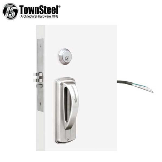 TownSteel - XMRX-A - 5-Point Ligature Resistant Electrified/Motorized Mortise Lock - LH/RH - Fail Safe - 12VDC - Fire Rated - Stainless Steel - Grade 1