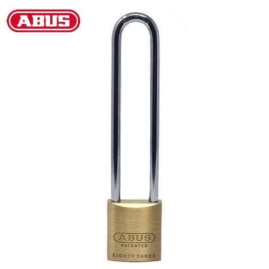 Abus - 83/45 - Solid Brass Padlock - Schalge Keyway - 6-5 Loaded - HB15O Long Shackle - 1-17/20" Width