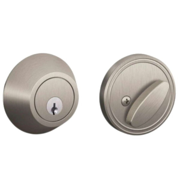 Schlage - JD60 - Single Cylinder Deadbolt Lock - 5-Pin - Keyed Differently - Satin Nickel - Grade 3