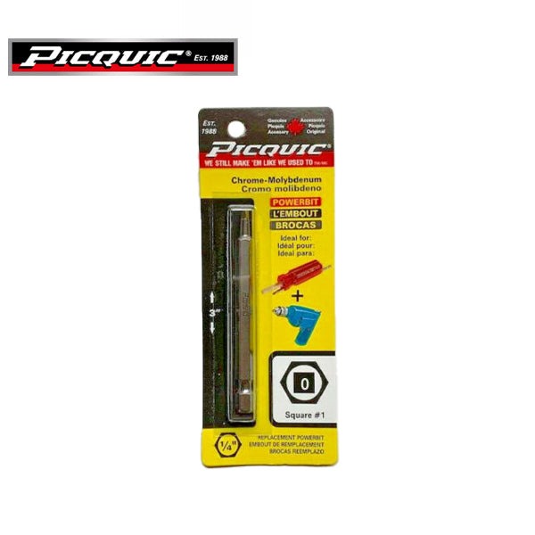 PICQUIC - 3" Length Powerbits - Optional Bit Sizes - Pozidriv