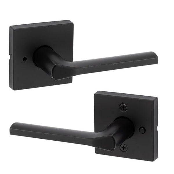 Kwikset - 730LSL - Lisbon Lever Set - Square Rose - Optional Finish - Privacy / Bed / Bath Function