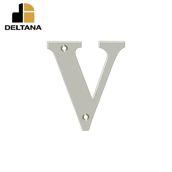 Deltana - 4" Residential Letter V - Optional Finish