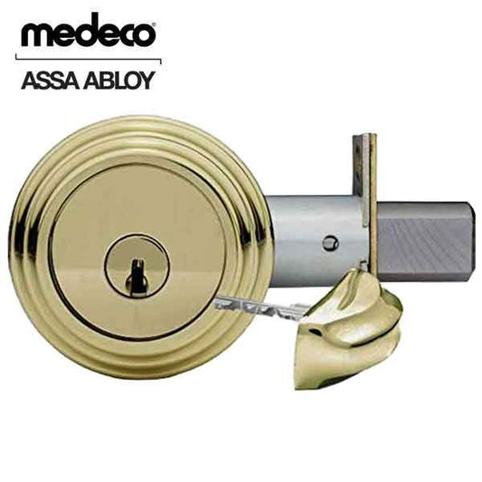 Medeco - 11JR534 - Maxum Residential - M3 BiLevel - 5-Pin - Captive Deadbolt - 2-3/4" - DL Keyway Pinned - 05 - Bright Brass - Grade 1