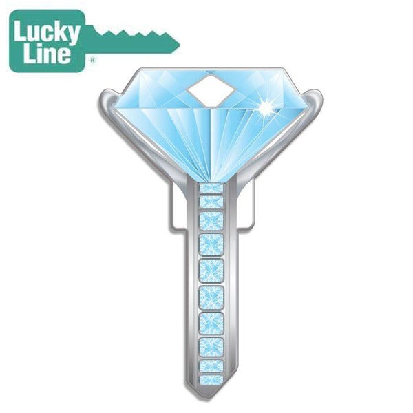 LuckyLine - B102K - Key Shapes - Diamond Ring - Kwikset - KW1 - 5 Pack