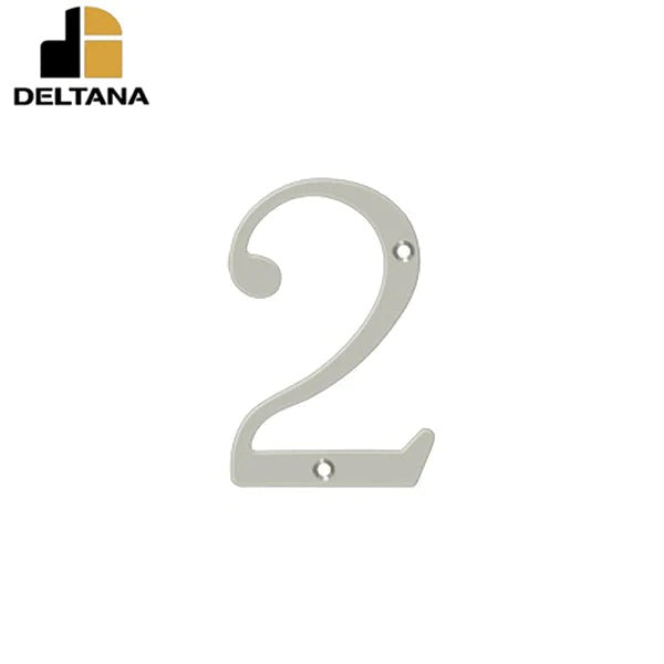 Deltana - 4" Numbers - Solid Brass - Optional Finish