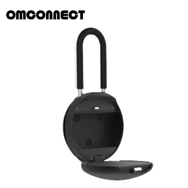 OMCONNECT - SOLO U - Smart Key Lock Box - U Shaped Stainless Steel Shackle - Bluetooth
