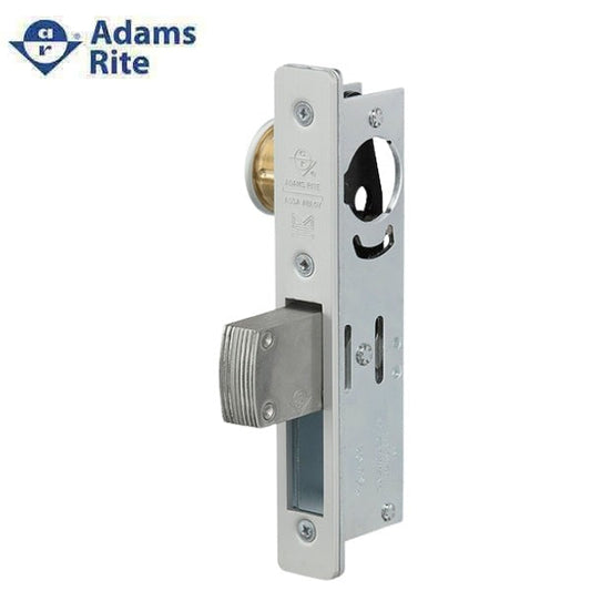 Adams Rite - MS1850S - MS Deadlock - 7/8" Backset - Straight Bolt - 628/US28 - Satin Aluminum Clear Anodized