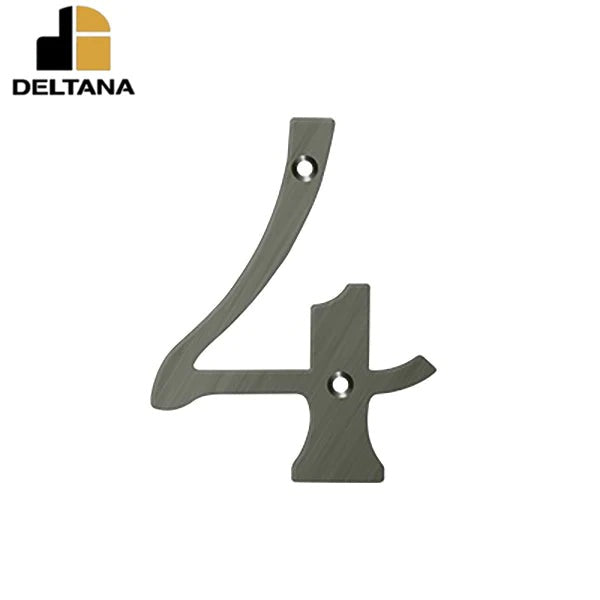 Deltana - 6" Numbers - Solid Brass - Optional Finish