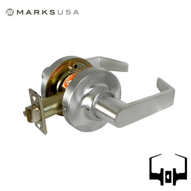 Marks USA - 195N - Commercial Lever Set - 2 3/4" Backset - Passage - Optional Finish - Grade 1
