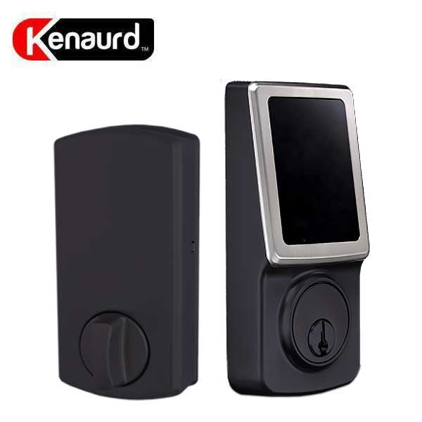 Premium Electronic Touchscreen Deadbolt w/ Key Override - Grade 2 - Two Tone Black / Silver - SC1/KW1