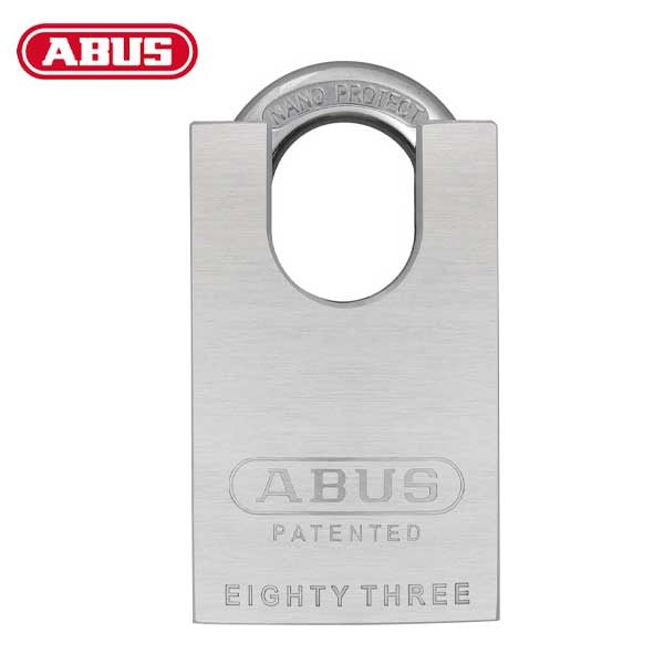 Abus - 83CS - Padlock w/ Shackle Guard - S2 - Optional Keyway - 5/6 Pin - Rekeyable - Optional Width - Optional Finish