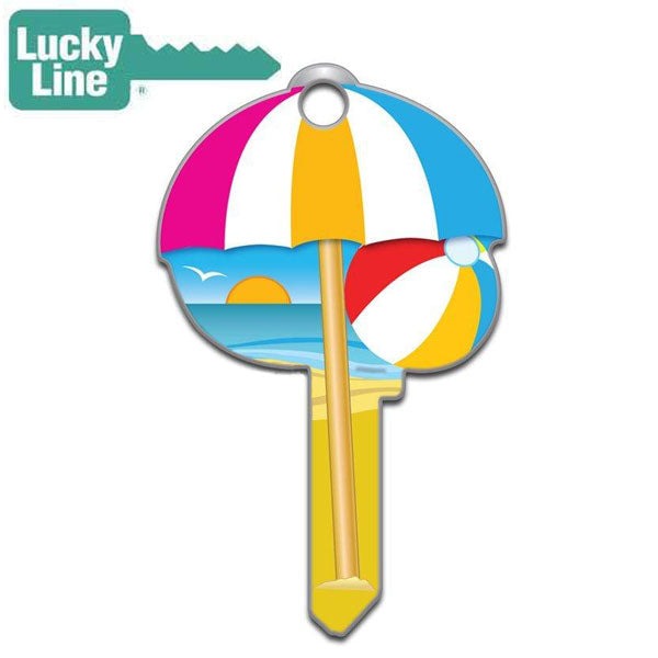 LuckyLine - B113K - Key Shapes - Beach - Kwikset - KW1 - 5 Pack