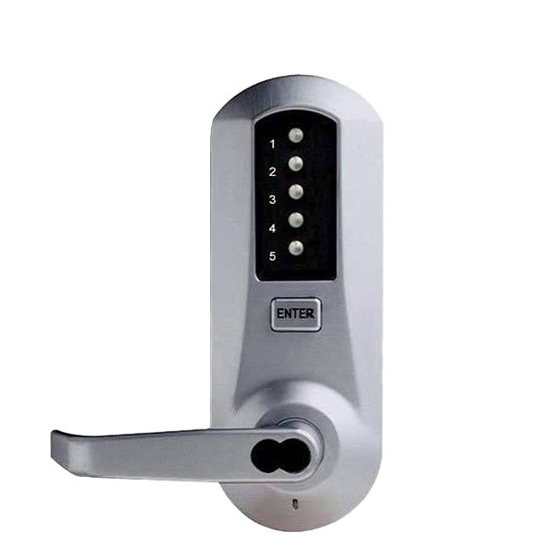 Simplex - 5021B - Mechanical Pushbutton Cylindrical Lever Lock - SFIC - Winston Lever - 23⁄4" Backset - Satin Chrome - Grade 1