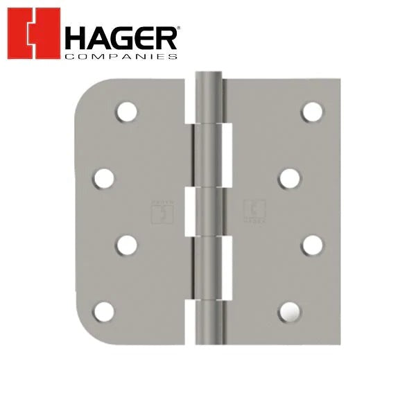Hager - 1817 - 5-Knuckle - Square Corner by 5/8" Radius - Plain Bearing - 4" x 4" - Optional Finish