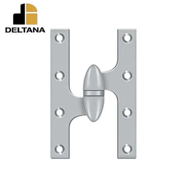 Deltana - 6" x 3-7/8" Olive Knuckle Hinge - Ball Bearing - Solid Brass - Left Handed - Optional Finish