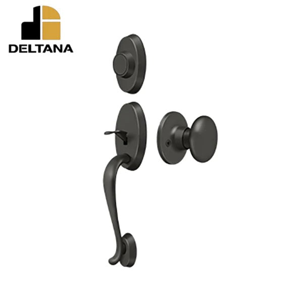 Deltana - Riversdale Handleset w/ Flat Round Knob Dummy - Optional Finish