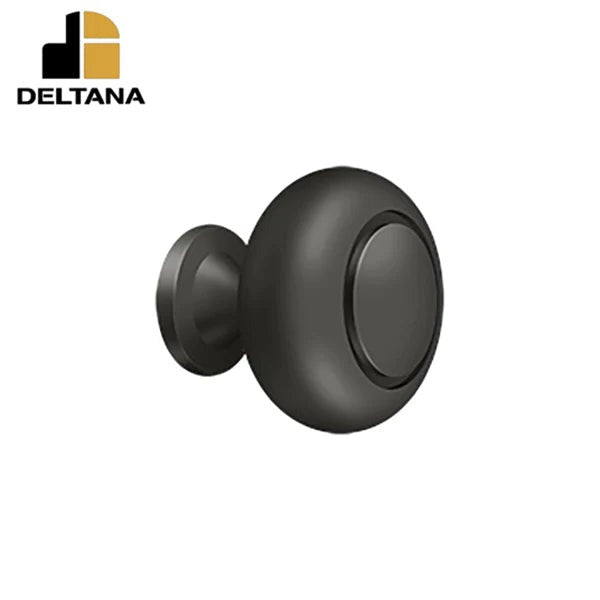 Deltana - Knob Round w/ Groove - Optional Finish