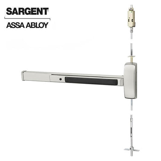 Sargent - WD8610F - Concealed Vertical Exit Rod - No Cylinder - 33" x 36" - RHR - Satin Stainless Steel - Grade 1