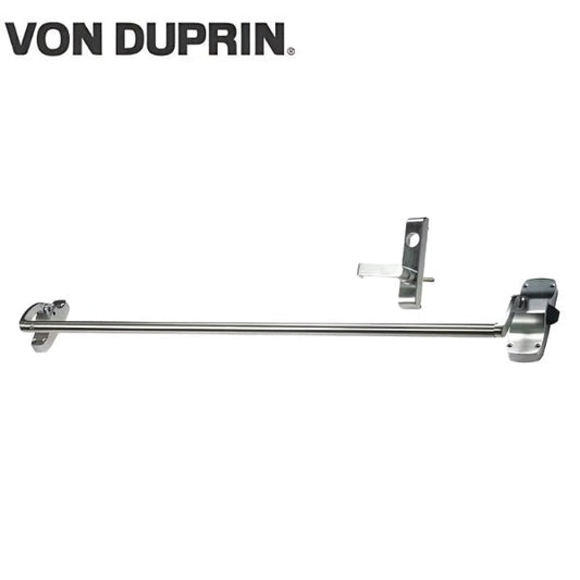 Von Duprin - 88L - Grade 1 - Rim Exit Bar - Wide Stile Crossbar - 48" - Classroom Function - Less Trim - Hex Key Dogging - Field Reversible - Left Hand Reverse - Bright Chrome 626/US26 Finish