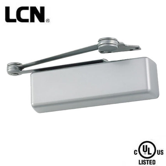 LCN - 4111SHCUSH - Hydraulic Door Closer - Optional Handing - Back Check Function - PA Bracket - Adjustable Size 1-6 - Metal Cover - Aluminum - Fire Rated - Grade 1
