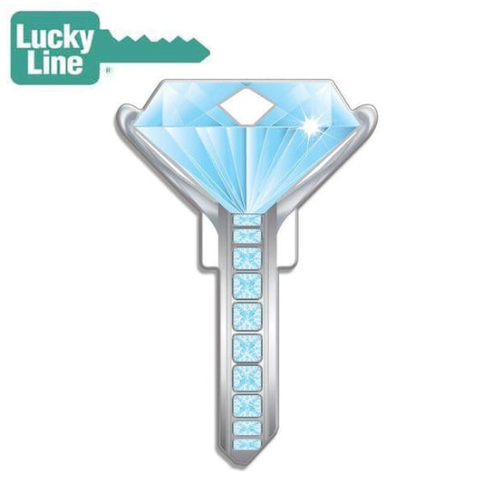 LuckyLine - B102K - Key Shapes - Diamond Ring - Kwikset - KW1 - 5 Pack
