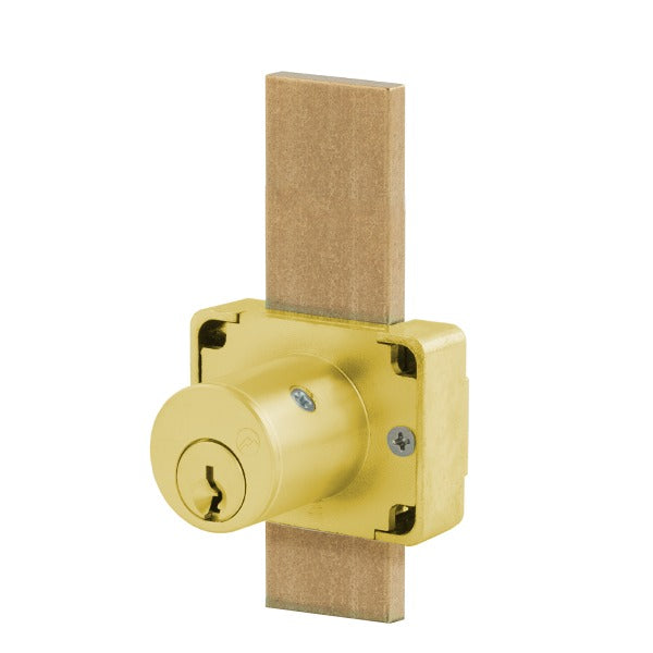 Olympus - 600DW - Drawer Deadbolt Lock - CCL R1 - Optional Cylinder Length - Long Bolt - Satin Brass - Optional Keying - Grade 1