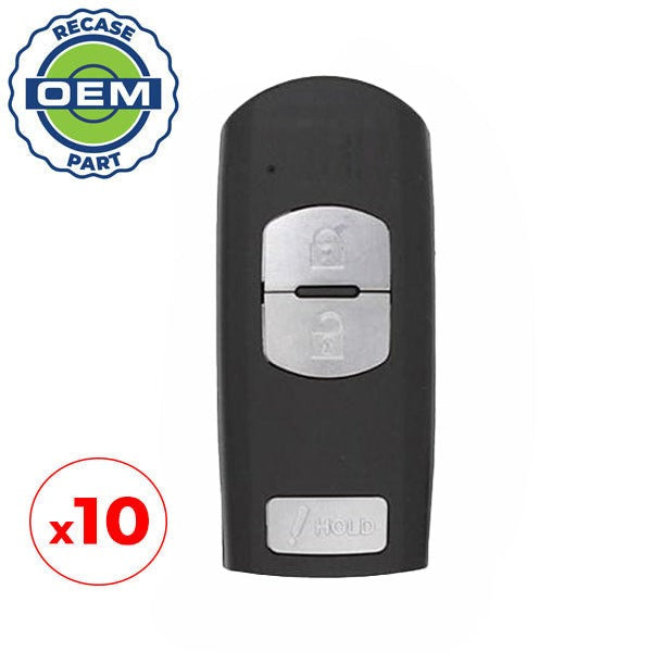10 x 2012-2020 Mazda CX-3 / CX-5 / 3-Button Smart Key / PN: KDY3-67-5DY / WAZSKE13D02 (OEM Recase)