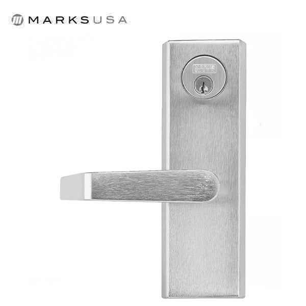 Marks USA - MESC600A Lever / Escutcheon Entry Trim For Marks M9900 Exit Devices - Optional Cylinder