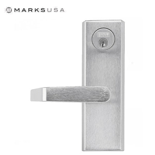 Marks USA - MESC600A Lever / Escutcheon Entry Trim For Marks M9900 Exit Devices - Optional Cylinder