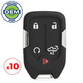 10 x 2021-2022 GMC Sierra / 5-Button Smart Key / PN: 13522904 / HYQ1ES (OEM Recase)