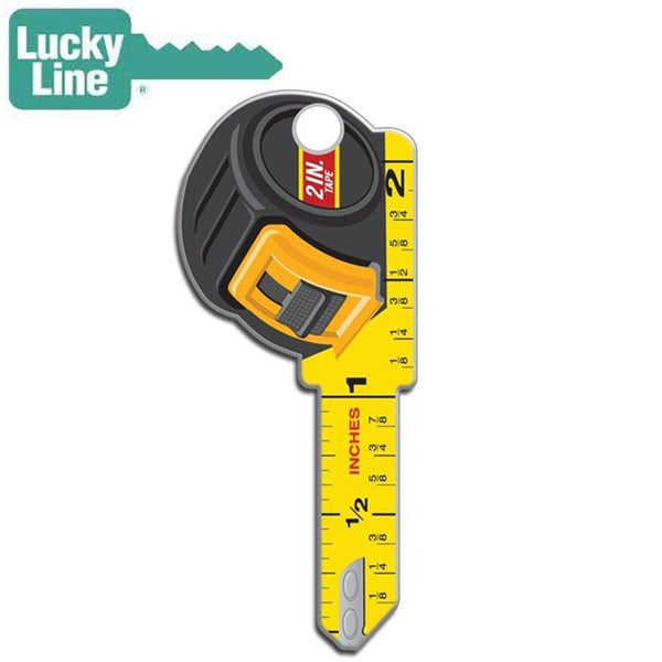 LuckyLine - B126K - Key Shapes - Tape Measure - Kwikset - KW1 - 5 Pack
