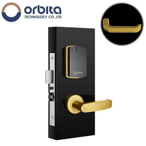 Orbita - S3072 - Mortise Hotel Lock - SPLIT Design - RFID - Hidden Cylinder - Optional Lever Style - 6 VDC - Optional Finish - Grade 2