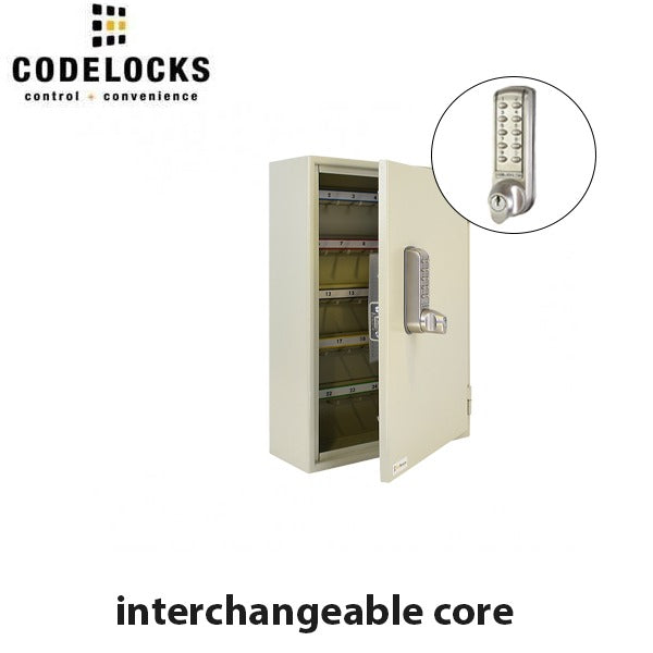 CodeLocks - Key Secure Extra Security Key Cabinet w/ CL2255 - Medium Duty - Electronic Lock - Tubular Mortise Latch - Key Override - Optional Lock Prep - Optional Size