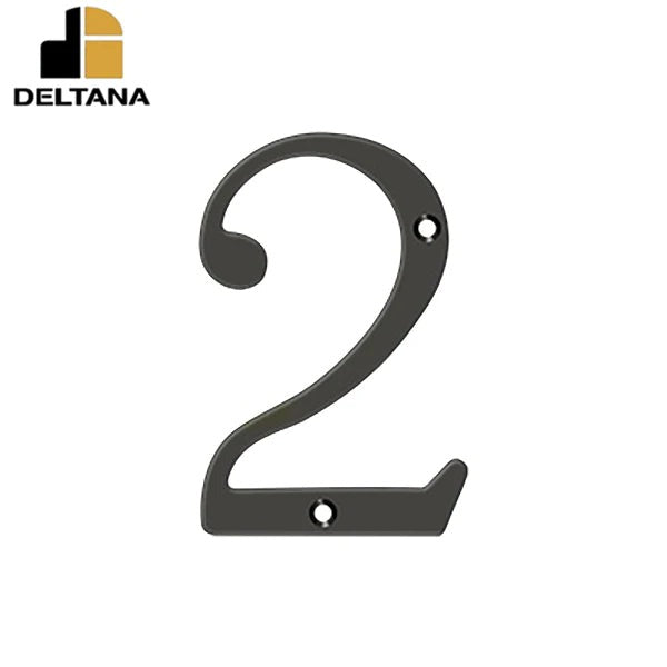 Deltana - 6" Numbers - Solid Brass - Optional Finish