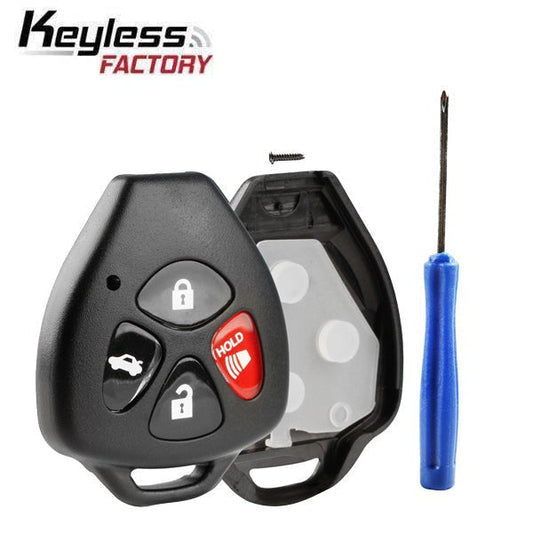 2005-2019 Toyota Subaru Scion / 4-Button Remote Head Key SHELL Replacement Kit / TR47 / HYQ12BBY, GQ4-29T, MOZB41TG (AFTERMARKET)