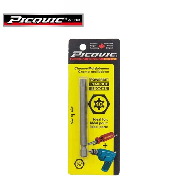 PICQUIC - 3" Length Powerbits - Optional Bit Sizes - Torx