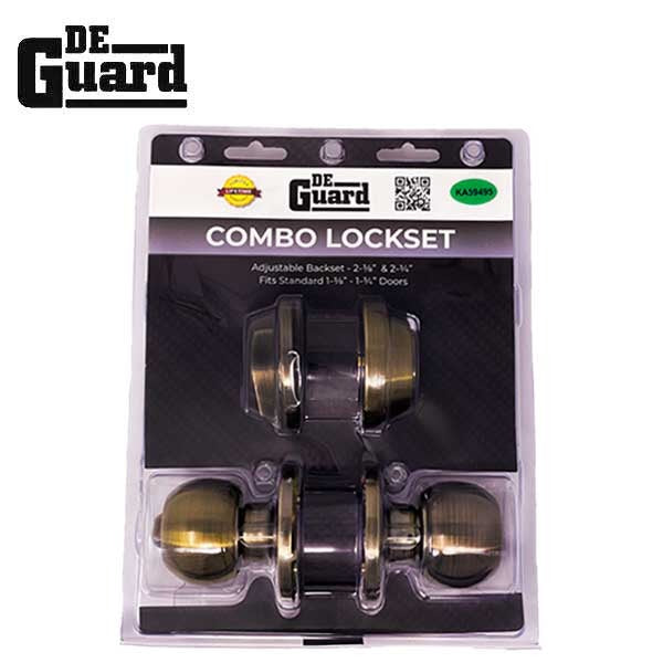 Premium Combo Lockset - Antique Bronze - Entrance - Retail Packaging - SC1 - Grade 3